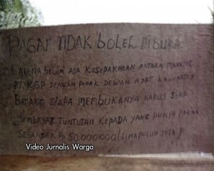 Warga Rambai Dusun Kedian Lakukan Pemagaran Lahan