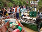 Banjir Hanyutkan Rumah Warga, Silat Hulu Siaga Satu