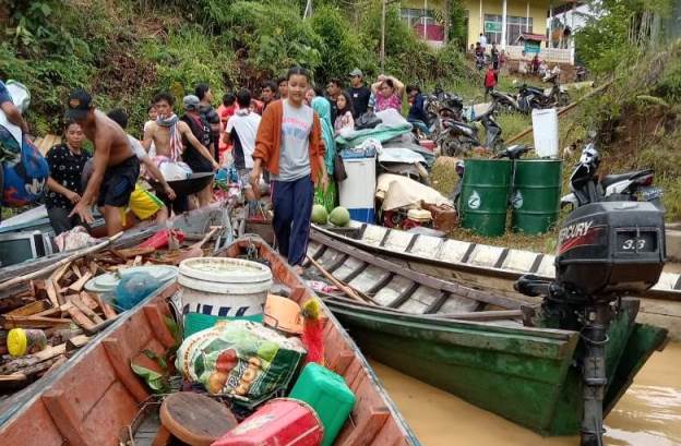 BNPB Sebut 2.828 Jiwa Terdampak Banjir di Kapuas Hulu