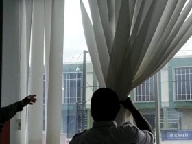 Bekas Tembakan di Kaca Jendela Bank Sinarmas Pontianak