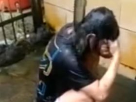 guyur air comberan di Lapas Pontianak