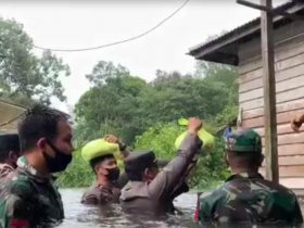 kondisi banjir di Kecamatan Sungai Laur_ruaitv