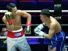 Tangkapan layar siaran langsung Kompas TV pertarungan Daud "Cino" Yordan vs Rachata Khaophimai, Jumat (19/11/2021) malam.