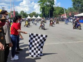 Ajang Balap Motor di Pasir Panjang Singkawang