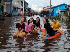 banjir di pasar semitau_ruai.tv