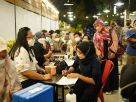 Pagi Hingga Malam, Vaksinasi Massal di Kota Pontianak