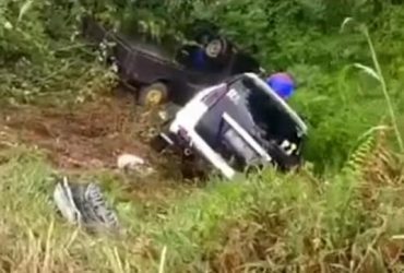 Tabrakan di Parindu, Mobil dan Pick Up Masuk Jurang