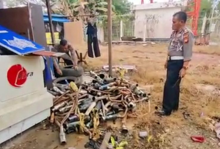 knalpot racing di Melawi hasil razia - dok ruai.tv