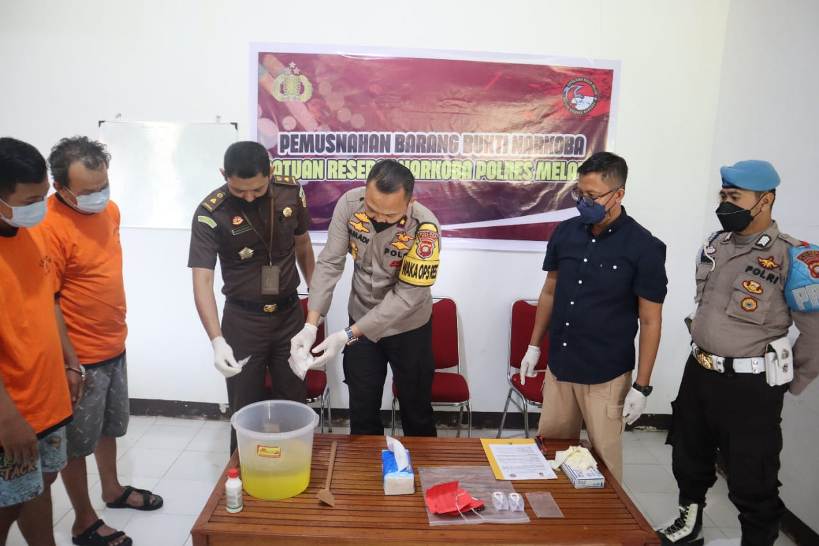87,81 Gram Sabu di Melawi Dimusnahkan