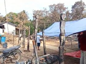 Rumah betang terbakar