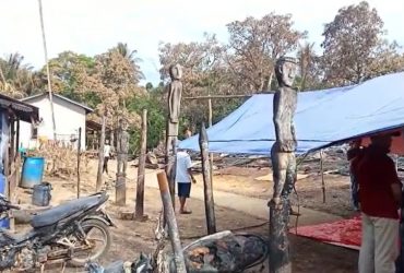 Rumah betang terbakar