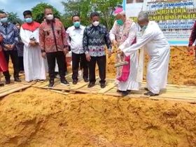 pembagunan gereja bunut