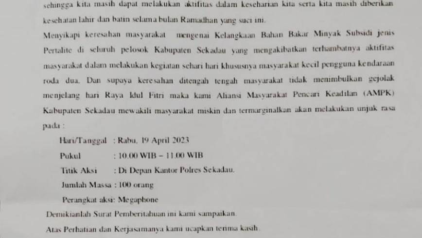 BBM Langka di Sekadau